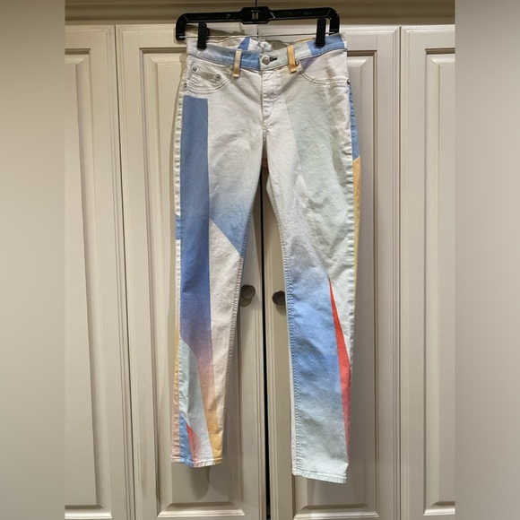 rag & bone Pants - Rag & Bone Colorful Geometric Print Jeggings